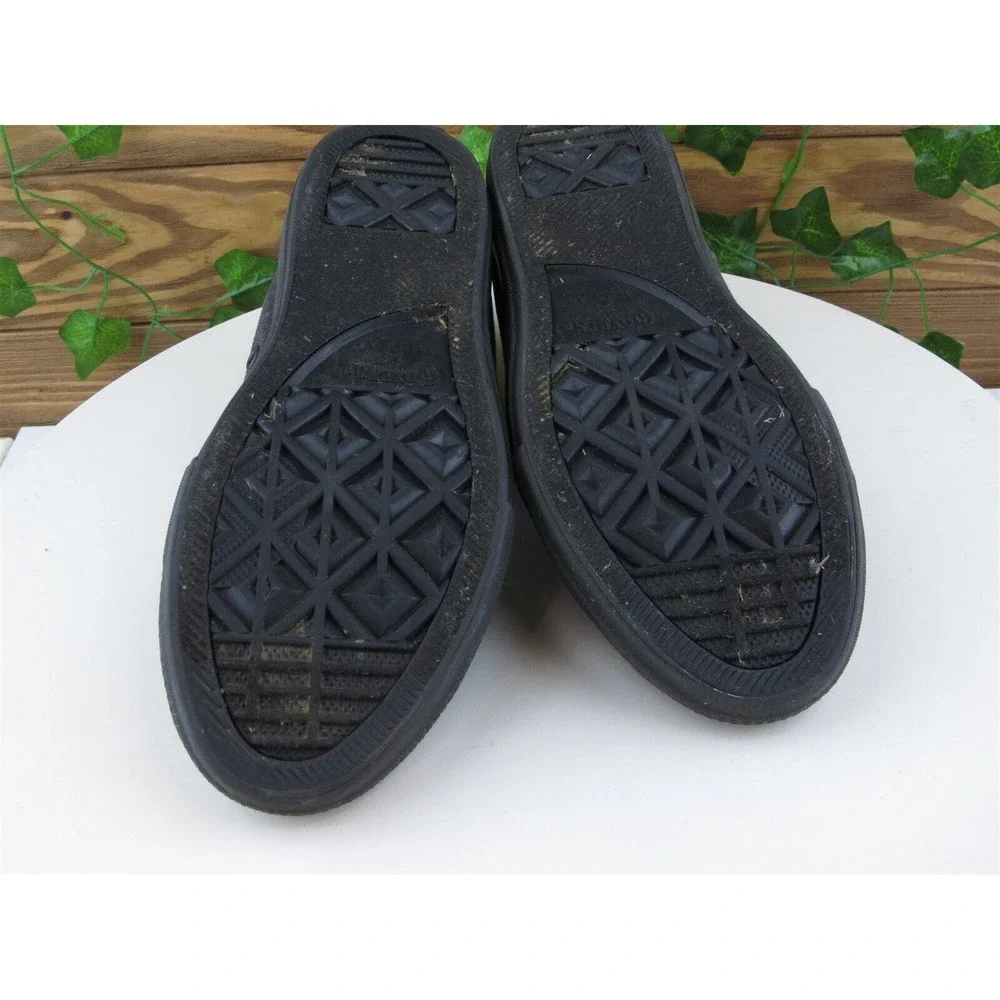 Converse Shoes Sz 3 Sneaker Boys Youth Black Fabric Lace‎ Up Medium